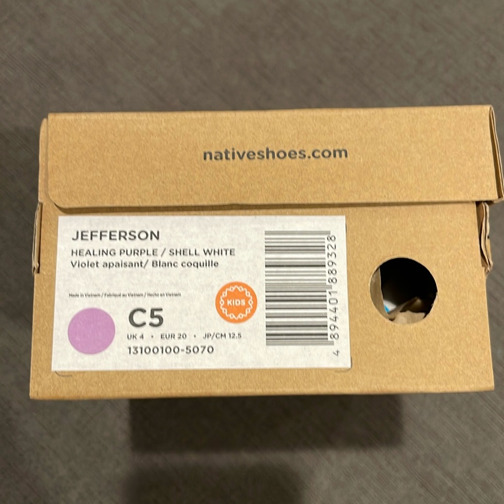 Native C5 shoes, brand new with tags.